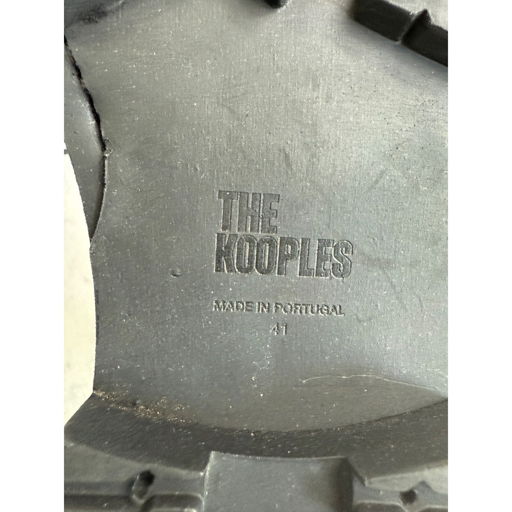 The Kooples Men's Ranger Black Leather Lace-Up Combat Boots Zippers FR 41/US 7 - Picture 8 of 16